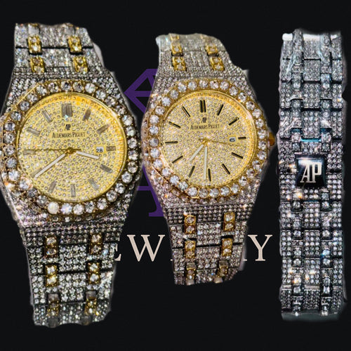Ice tow tone Watch Arabic Numbers