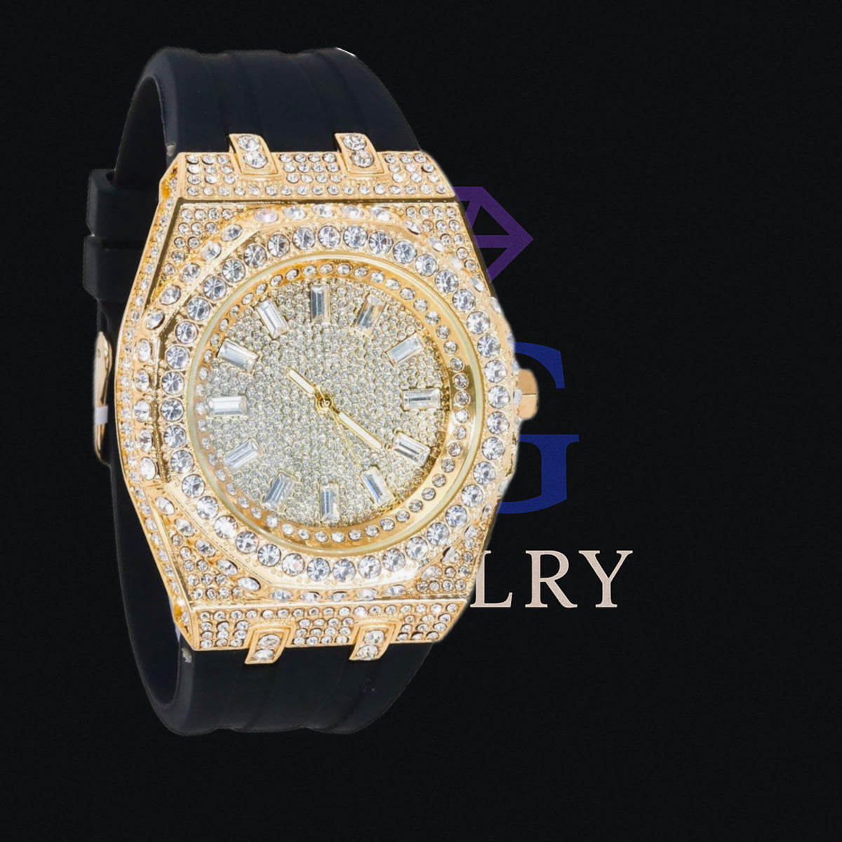 Watch Full Diamonds and numbers in baguette