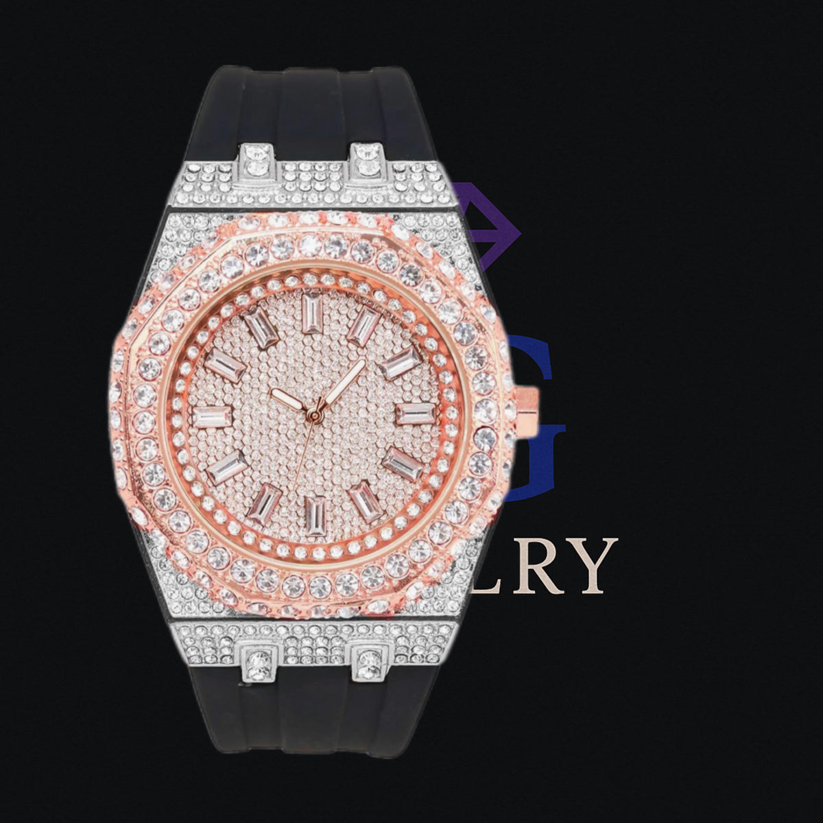 Watch Full Diamonds and numbers in baguette